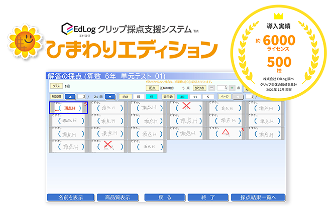 Edlog クリップ採点支援システム ひまわりエディション 光文書院